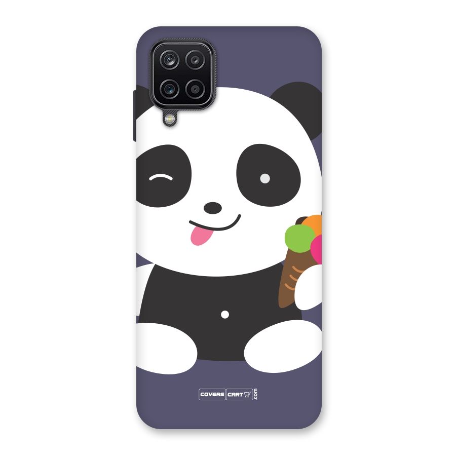 Cute Panda Blue Back Case for Galaxy A12