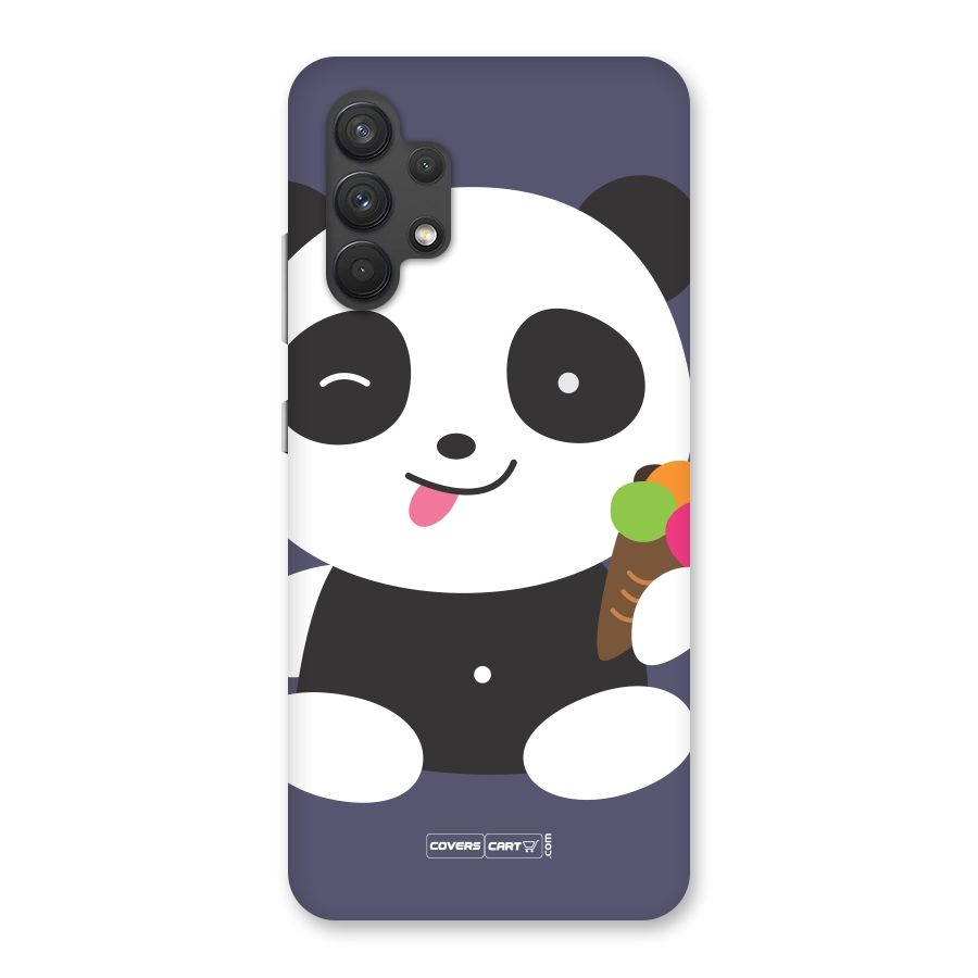Cute Panda Blue Back Case for Galaxy A32
