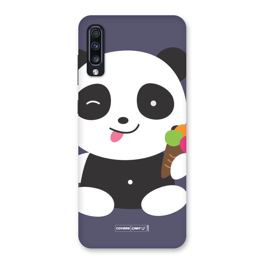Cute Panda Blue Back Case for Galaxy A70