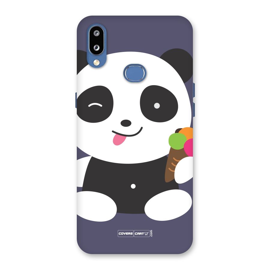 Cute Panda Blue Back Case for Galaxy M01s