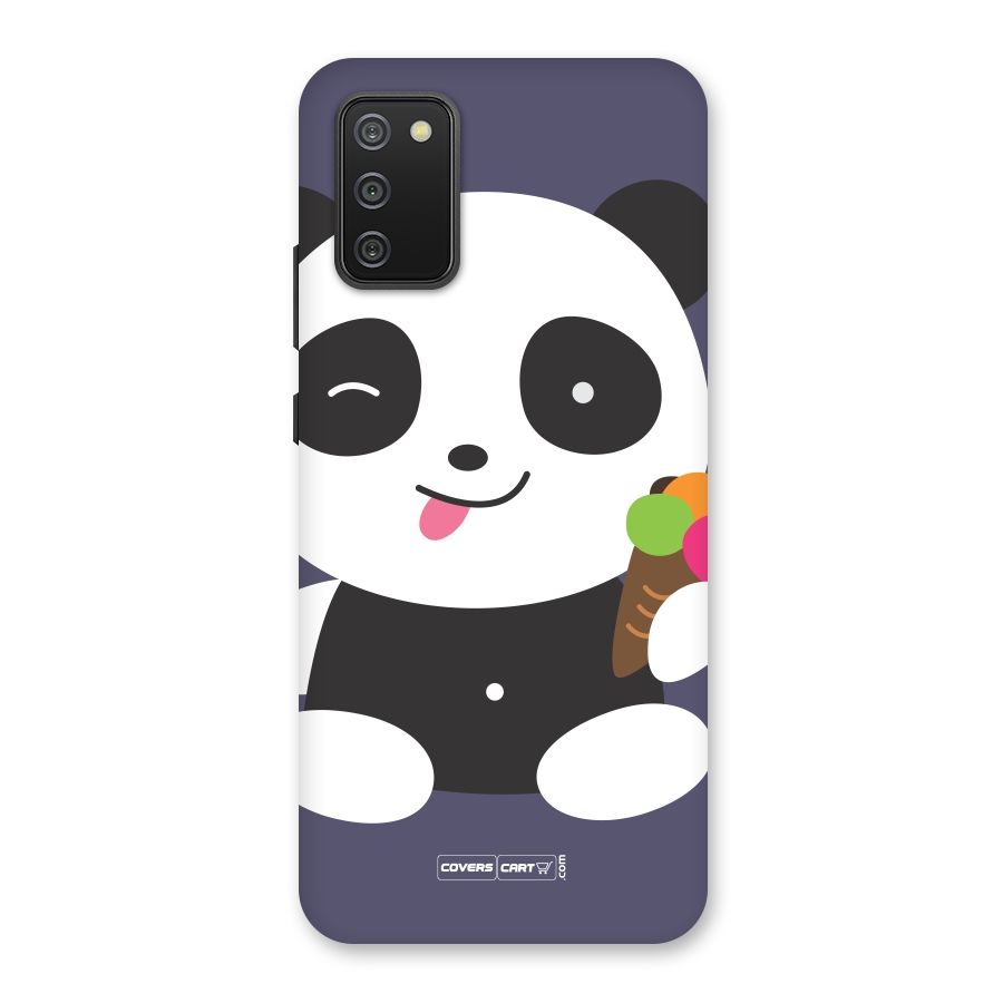 Cute Panda Blue Back Case for Galaxy M02s
