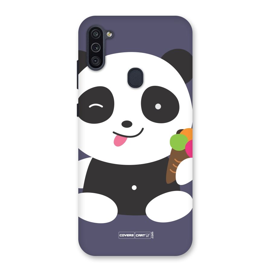 Cute Panda Blue Back Case for Galaxy M11