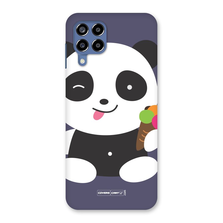 Cute Panda Blue Back Case for Galaxy M53 5G