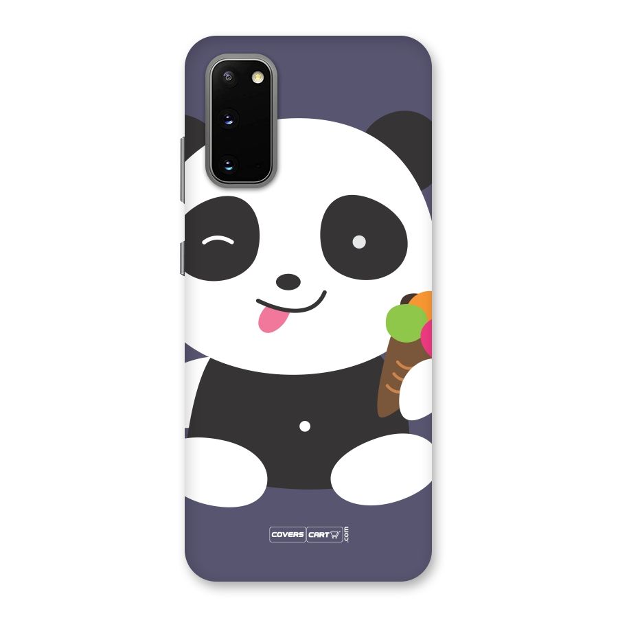 Cute Panda Blue Back Case for Galaxy S20