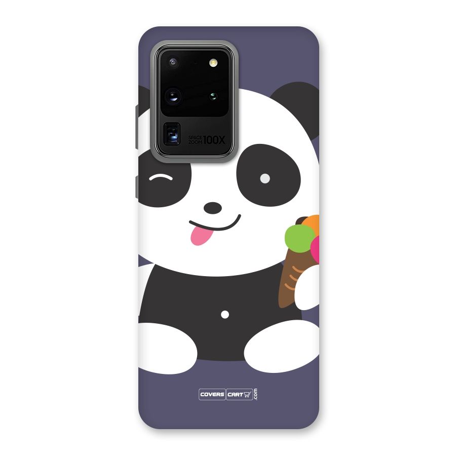 Cute Panda Blue Back Case for Galaxy S20 Ultra