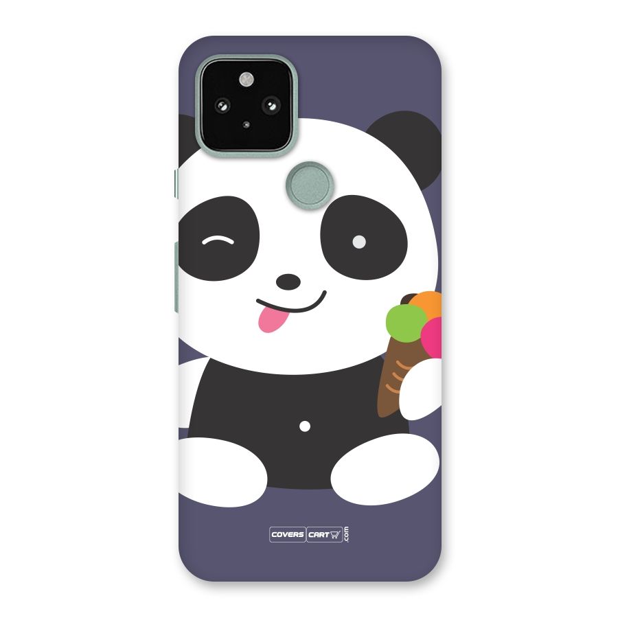 Cute Panda Blue Back Case for Google Pixel 5