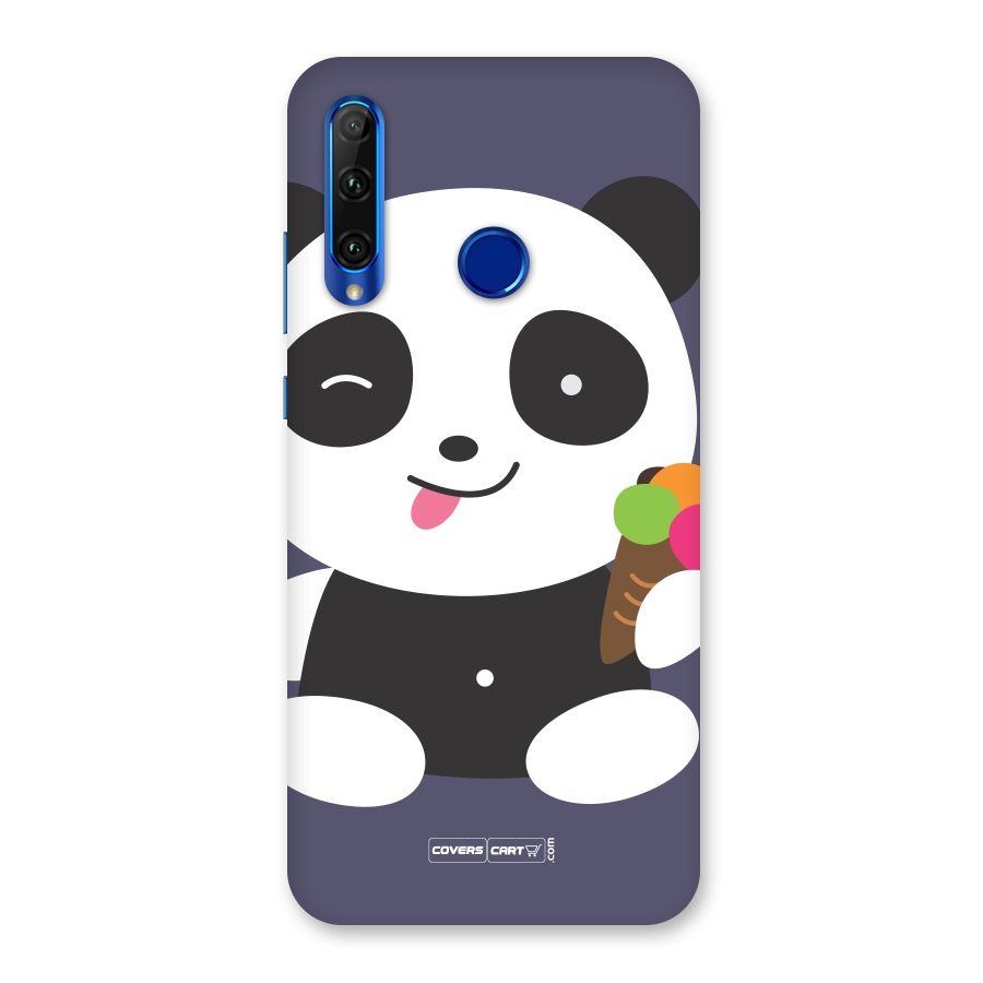 Cute Panda Blue Back Case for Honor 20i
