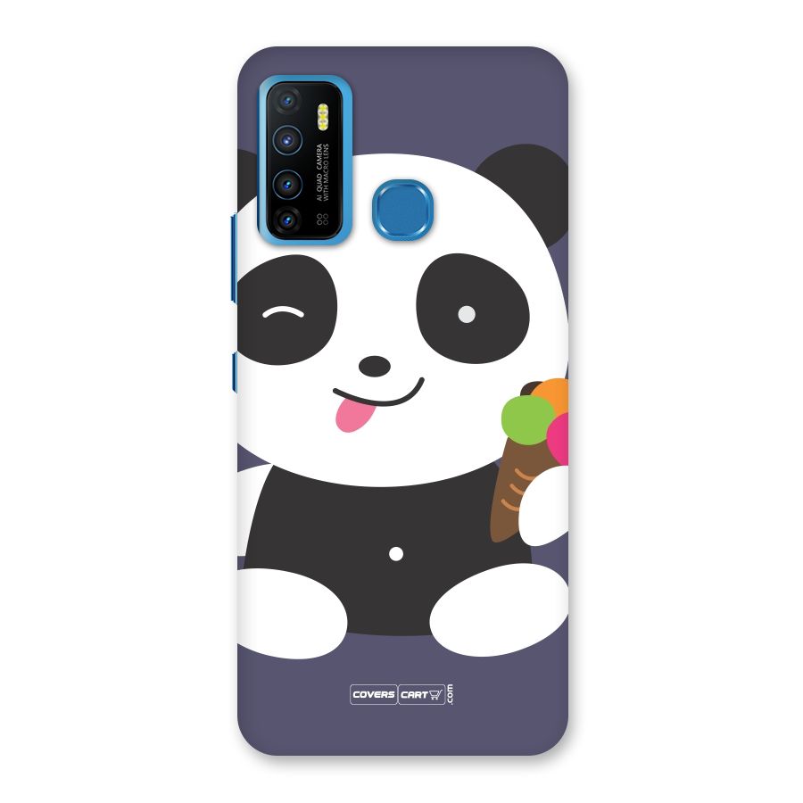 Cute Panda Blue Back Case for Infinix Hot 9