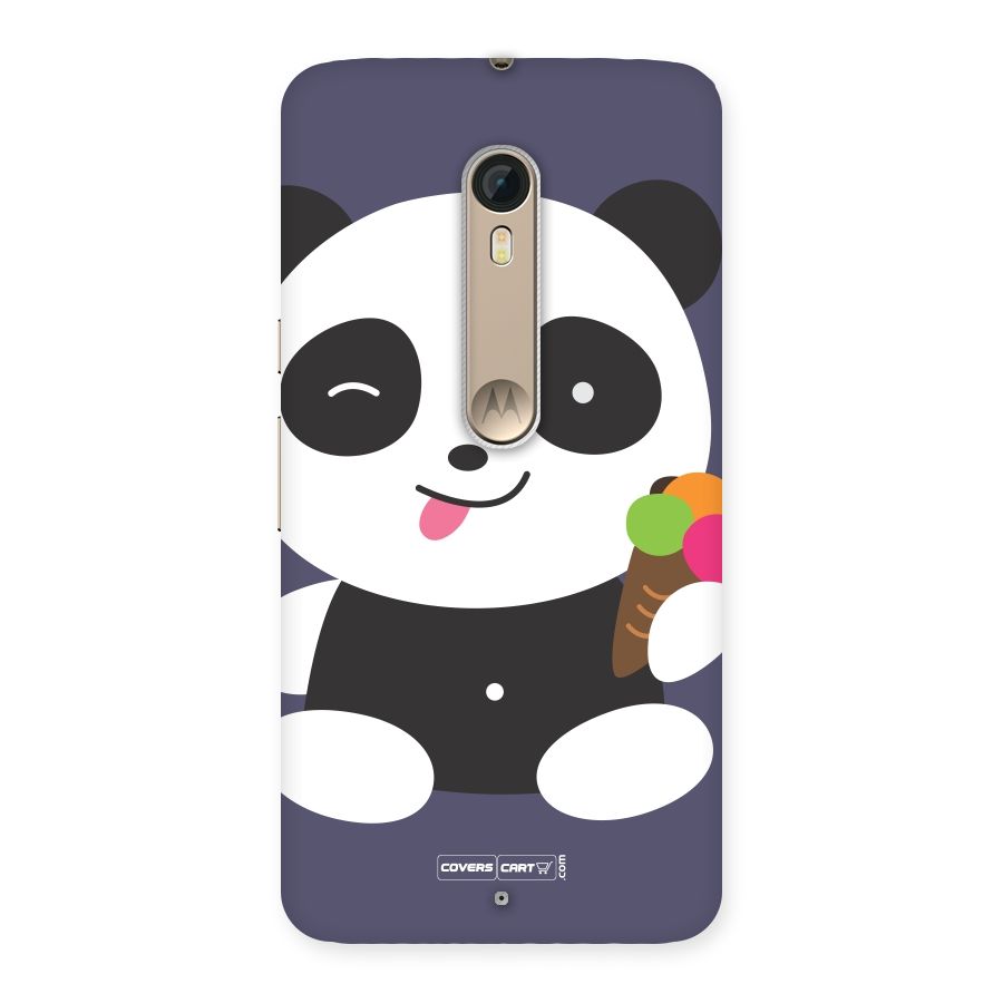 Cute Panda Blue Back Case for Motorola Moto X Style