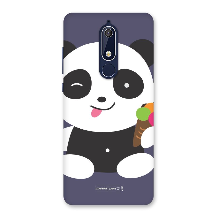 Cute Panda Blue Back Case for Nokia 5.1
