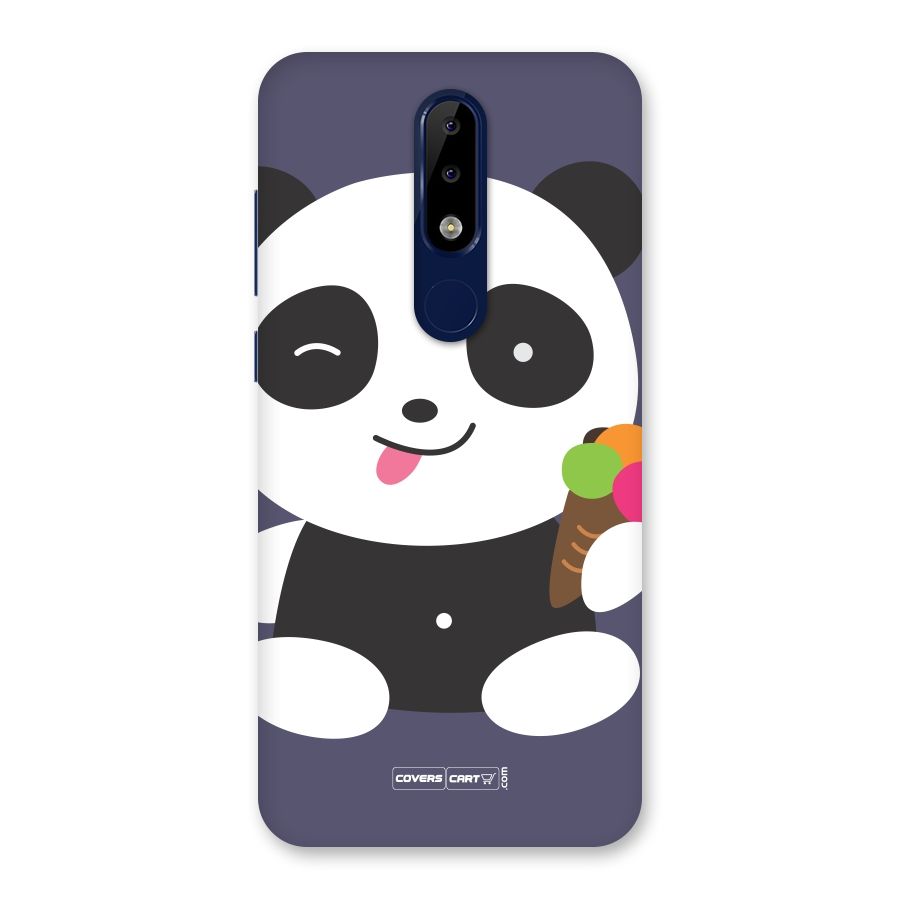 Cute Panda Blue Back Case for Nokia 5.1 Plus