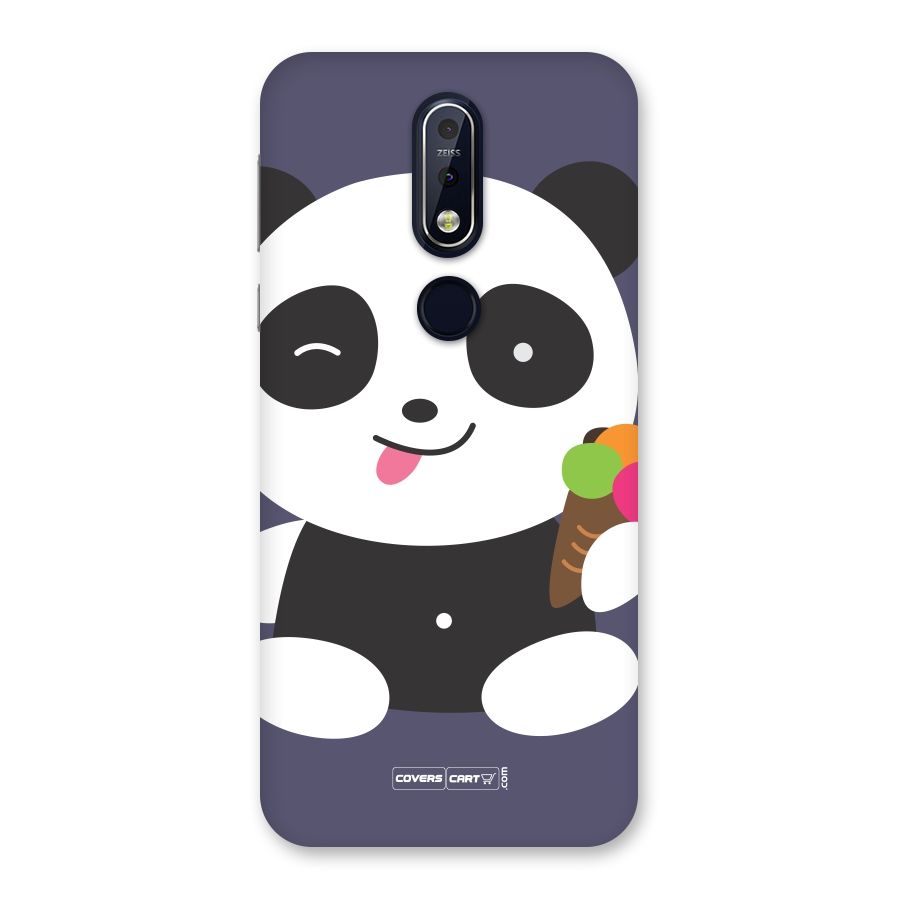 Cute Panda Blue Back Case for Nokia 7.1