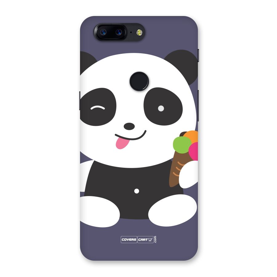 Cute Panda Blue Back Case for OnePlus 5T