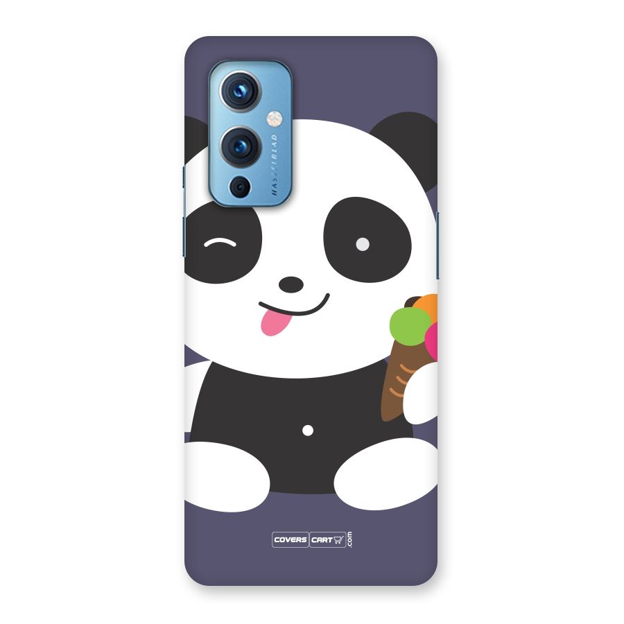 Cute Panda Blue Back Case for OnePlus 9