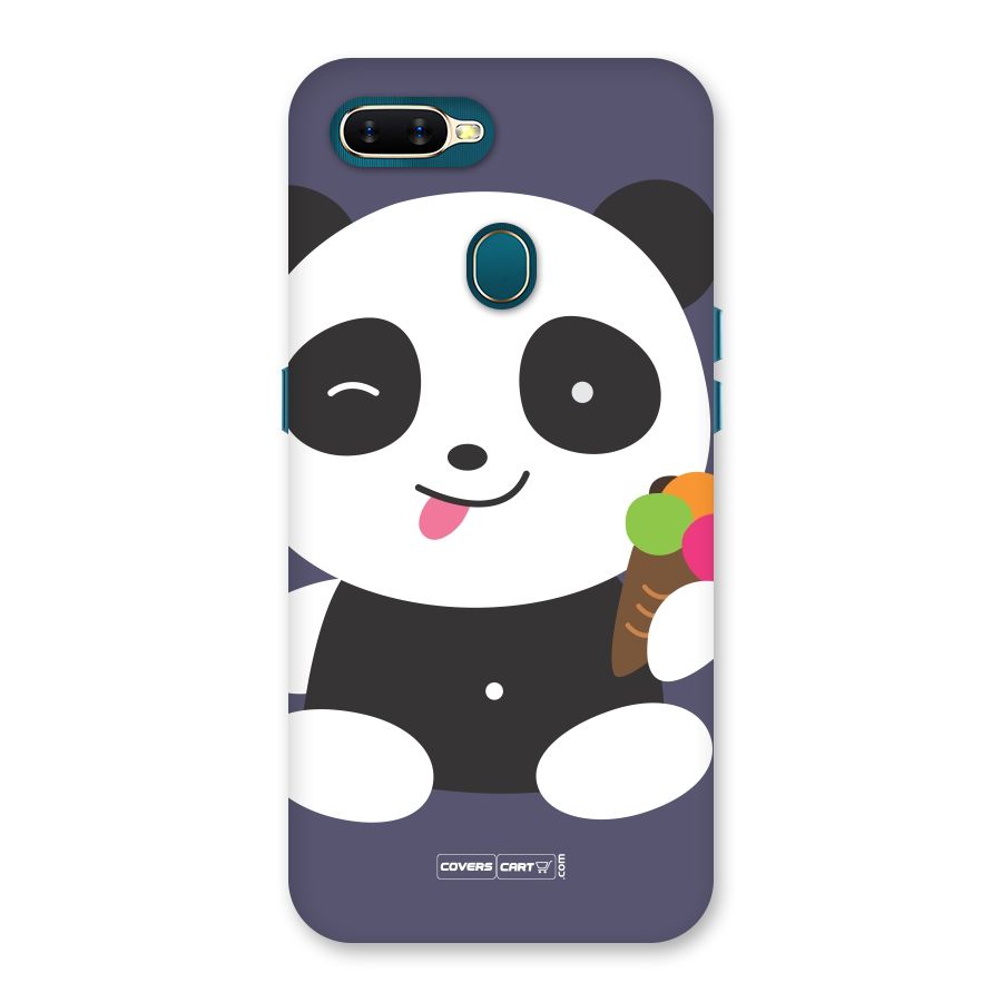 Cute Panda Blue Back Case for Oppo A11k