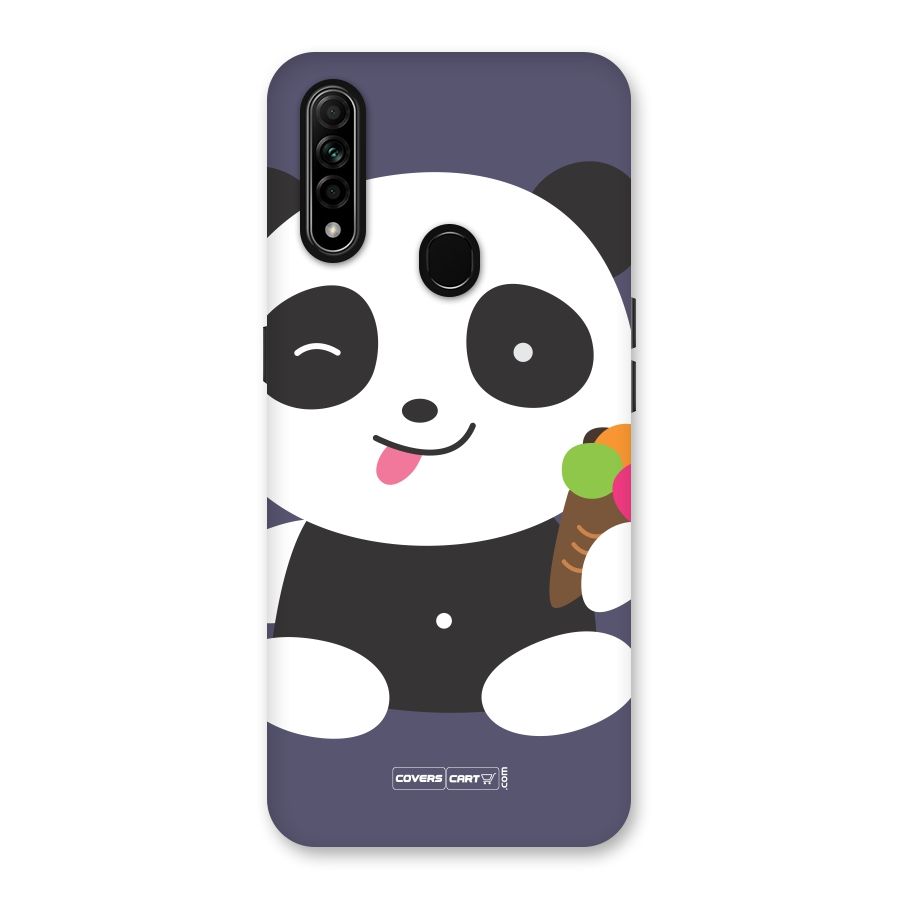 Cute Panda Blue Back Case for Oppo A31