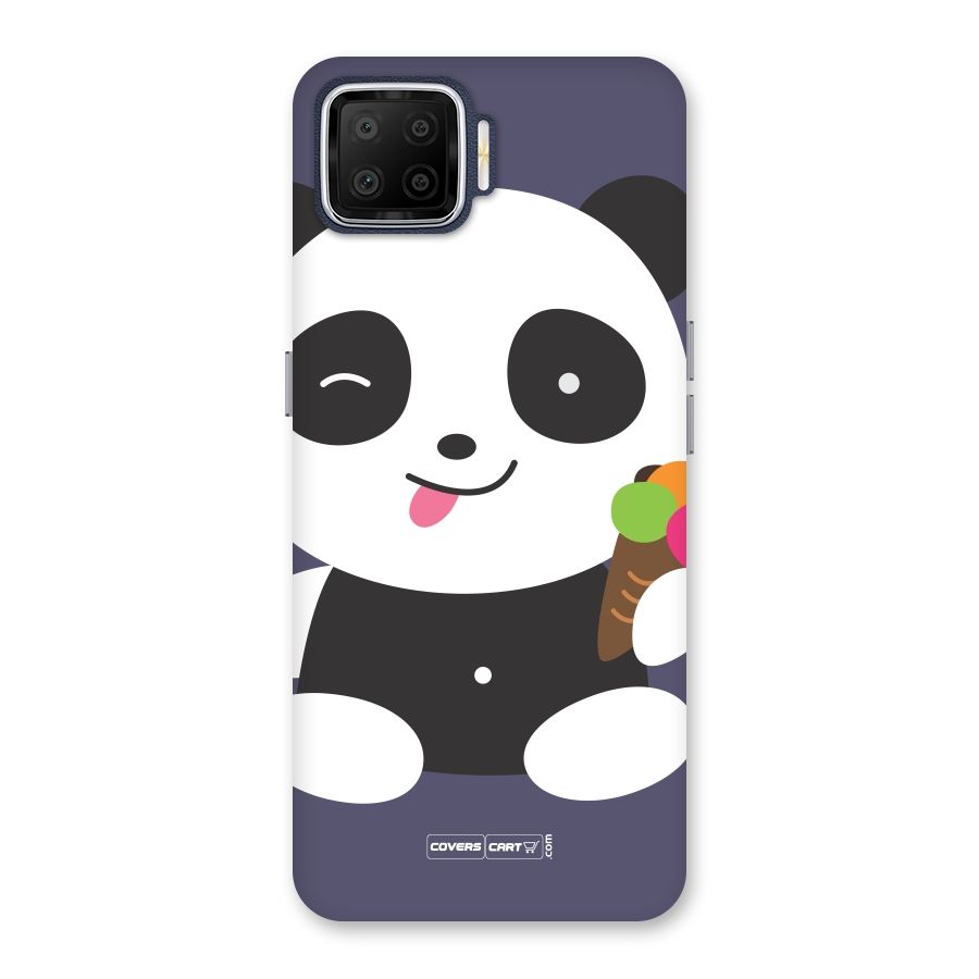 Cute Panda Blue Back Case for Oppo F17