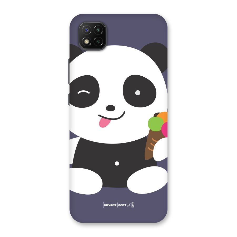 Cute Panda Blue Back Case for Poco C3