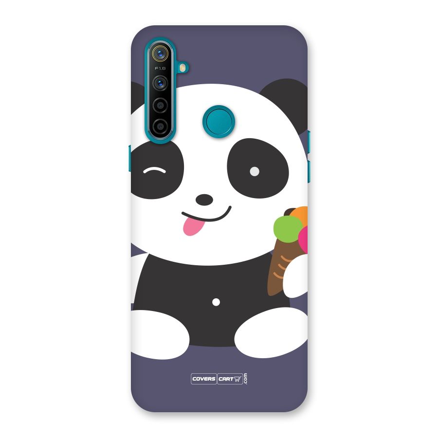 Cute Panda Blue Back Case for Realme 5i