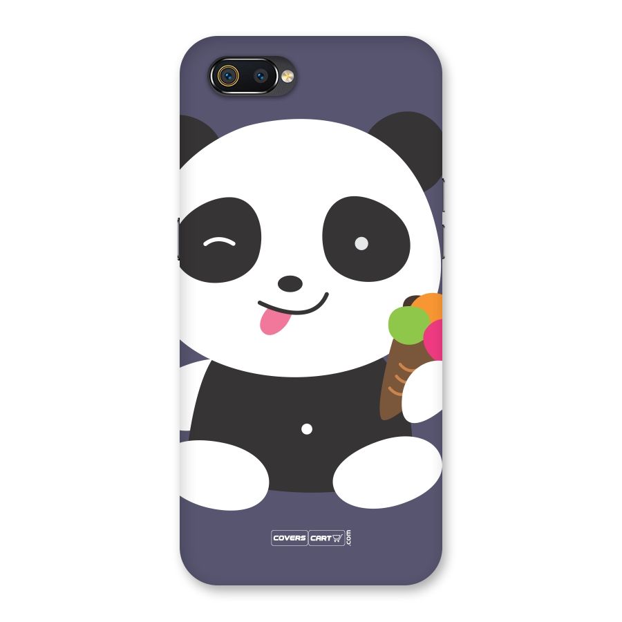 Cute Panda Blue Back Case for Realme C2