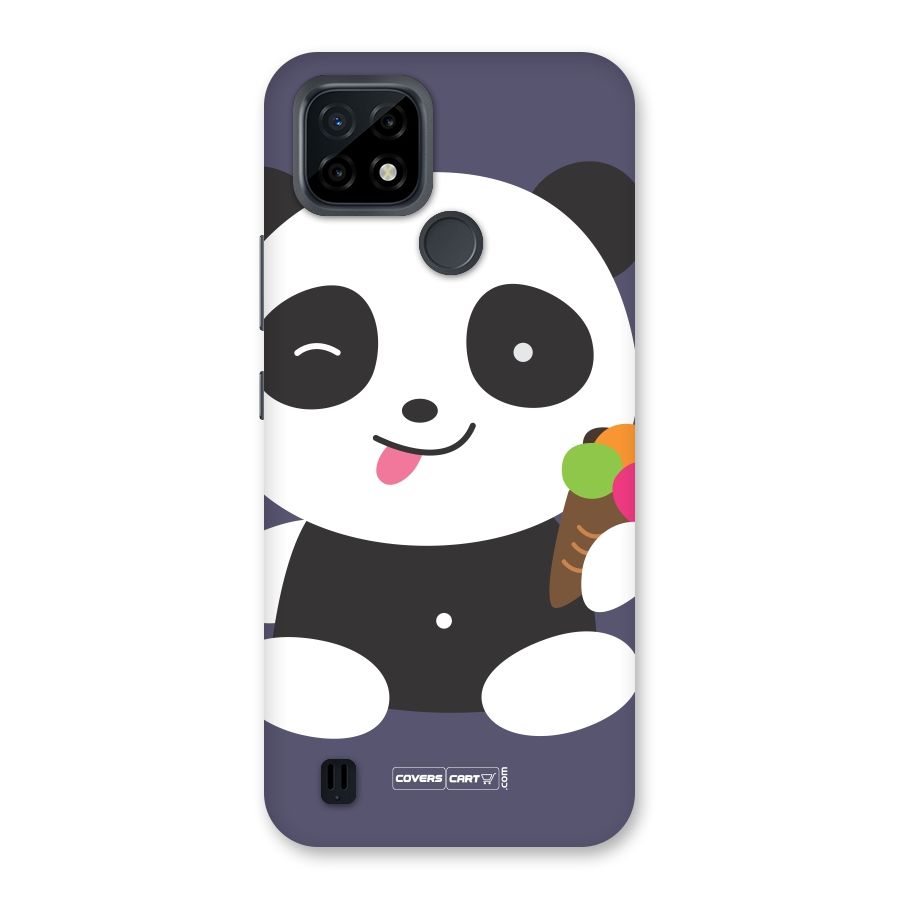Cute Panda Blue Back Case for Realme C21