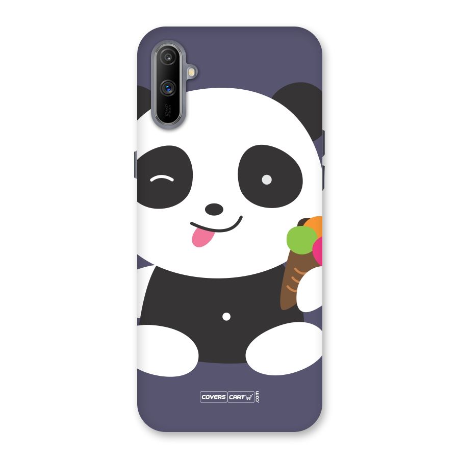 Cute Panda Blue Back Case for Realme C3