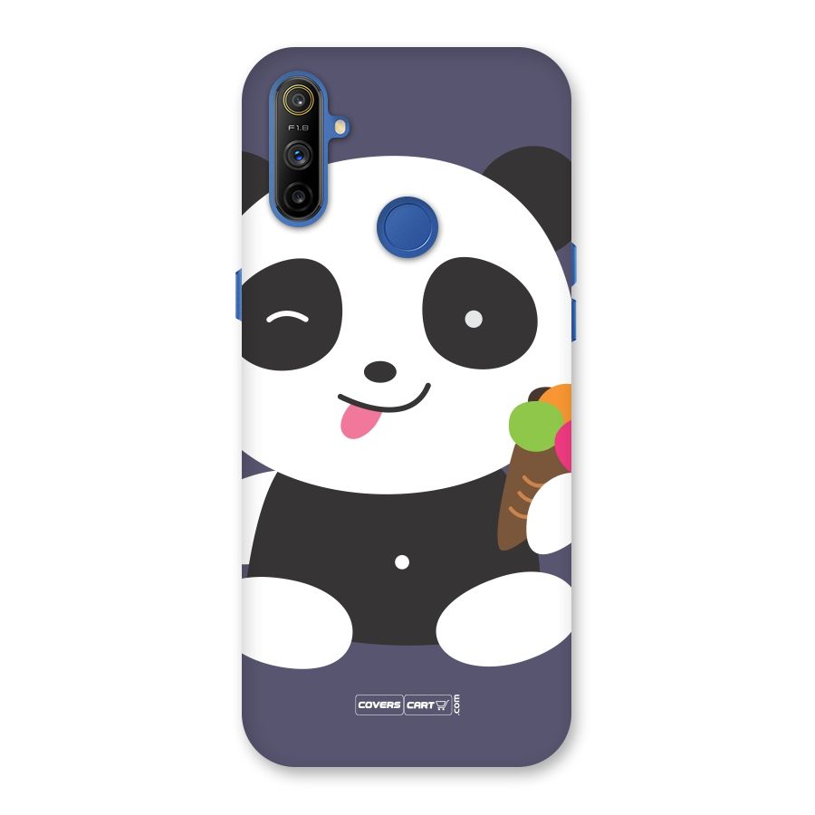 Cute Panda Blue Back Case for Realme Narzo 10A