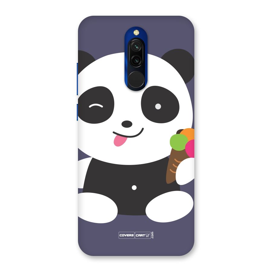 Cute Panda Blue Back Case for Redmi 8
