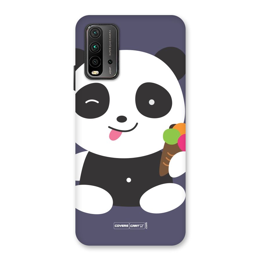 Cute Panda Blue Back Case for Redmi 9 Power