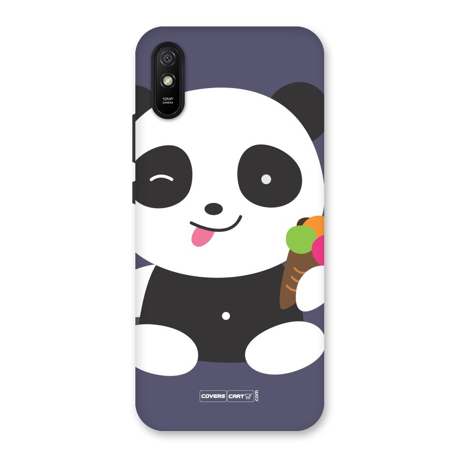 Cute Panda Blue Back Case for Redmi 9i