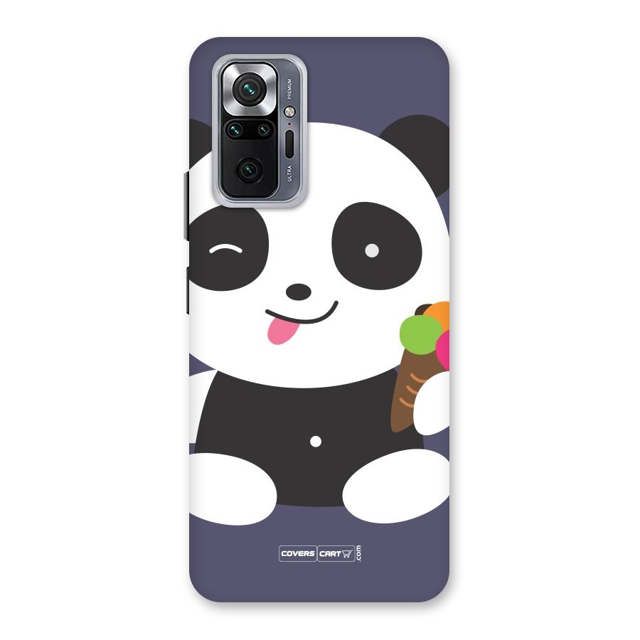 Cute Panda Blue Back Case for Redmi Note 10 Pro Max