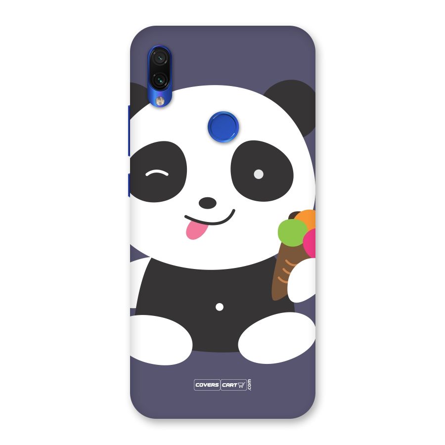 Cute Panda Blue Back Case for Redmi Note 7S