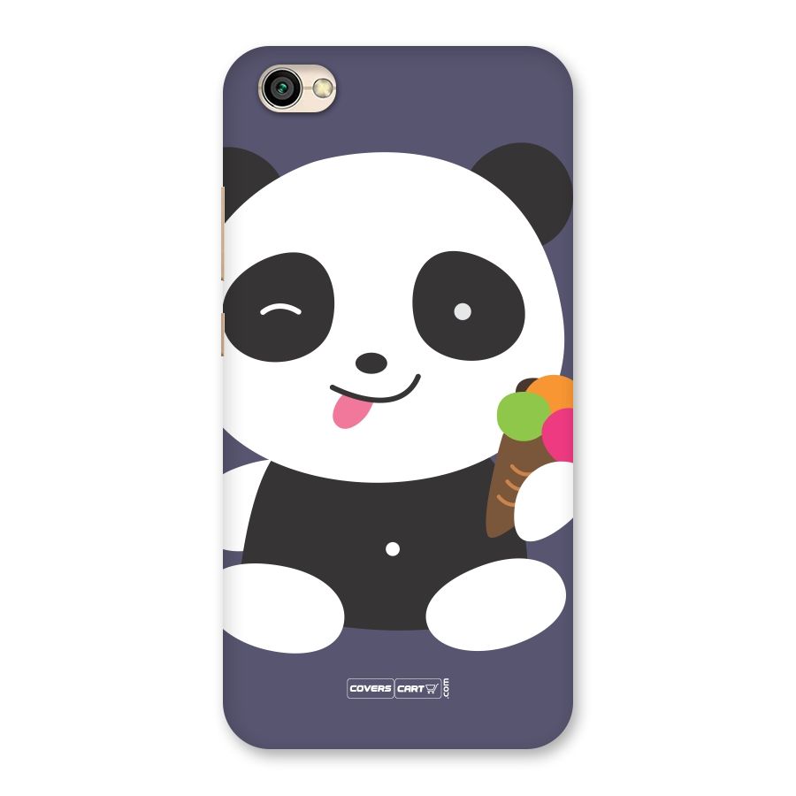 Cute Panda Blue Back Case for Redmi Y1 Lite