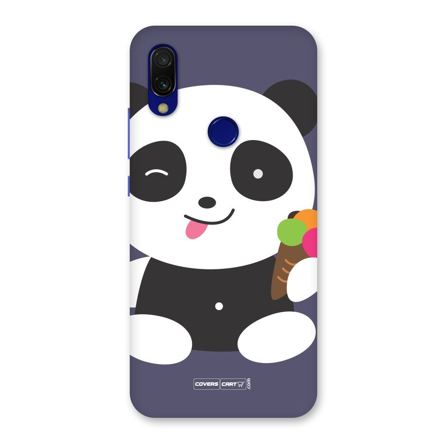 Cute Panda Blue Back Case for Redmi Y3