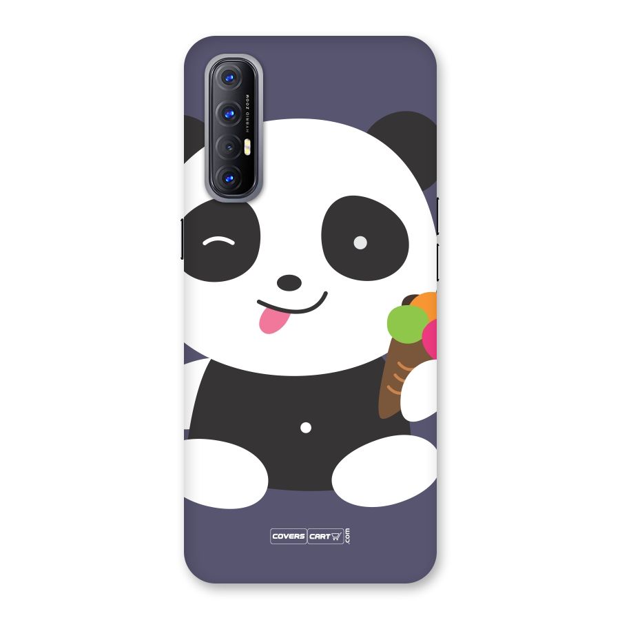 Cute Panda Blue Back Case for Reno3 Pro