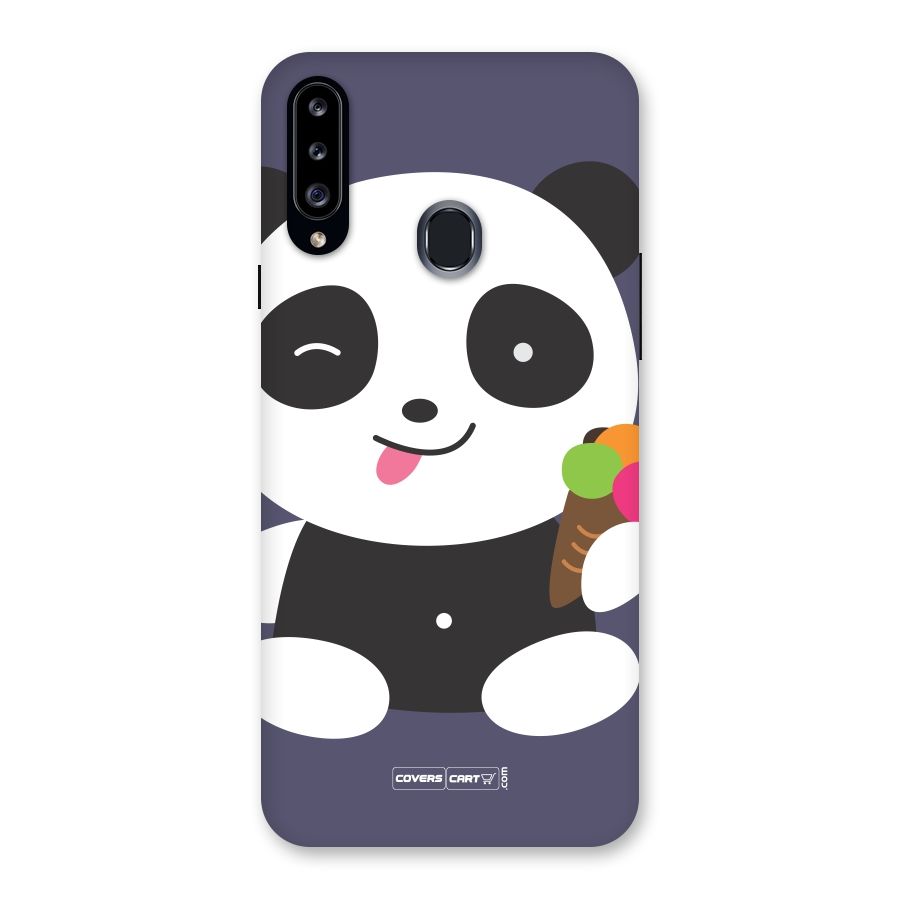 Cute Panda Blue Back Case for Samsung Galaxy A20s