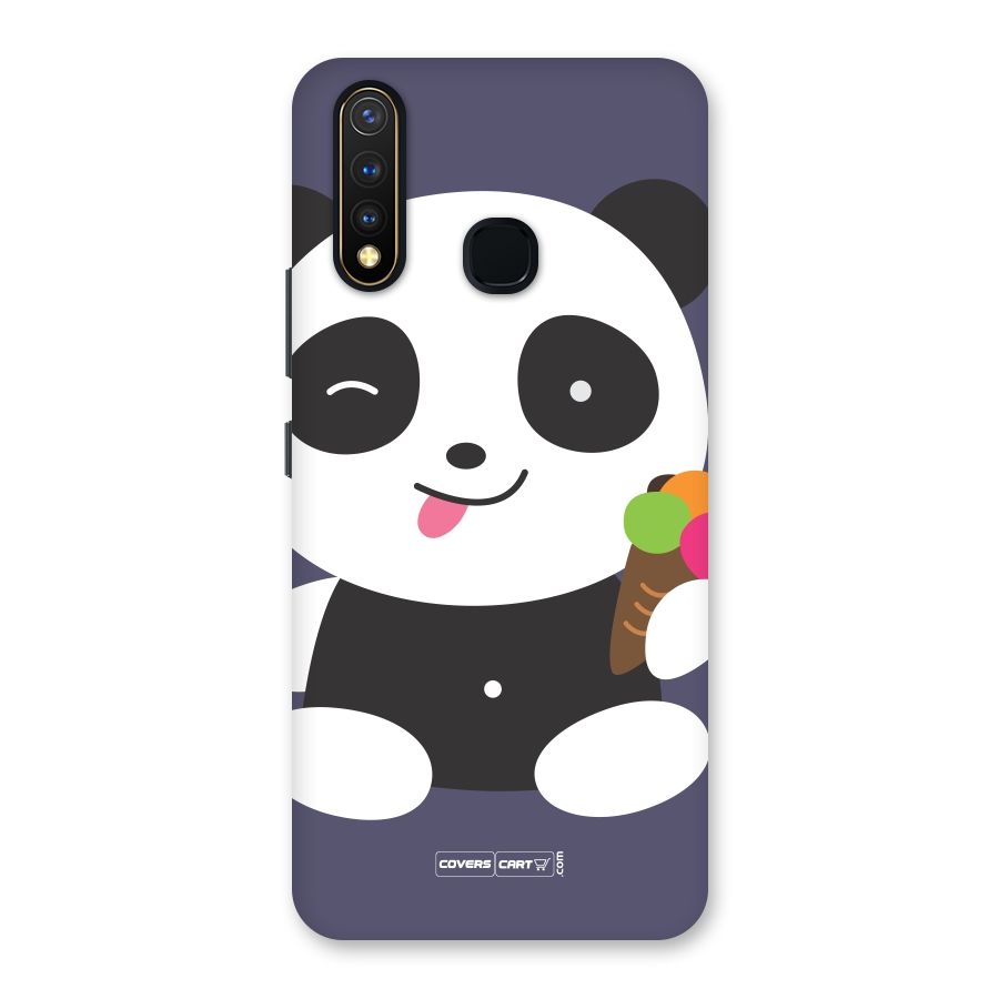 Cute Panda Blue Back Case for Vivo U20