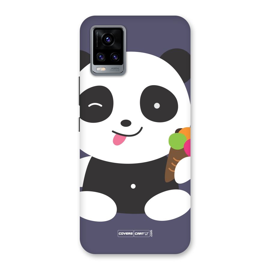 Cute Panda Blue Back Case for Vivo V20