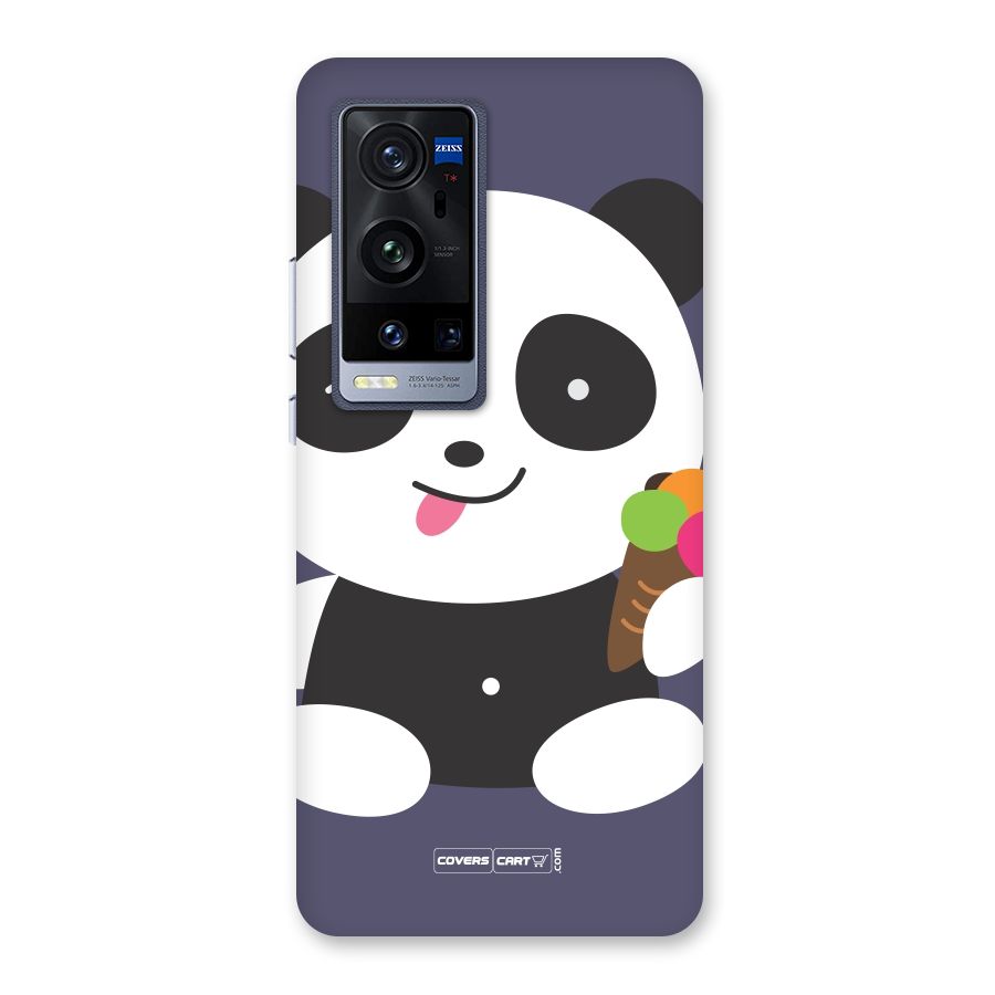 Cute Panda Blue Back Case for Vivo X60 Pro Plus