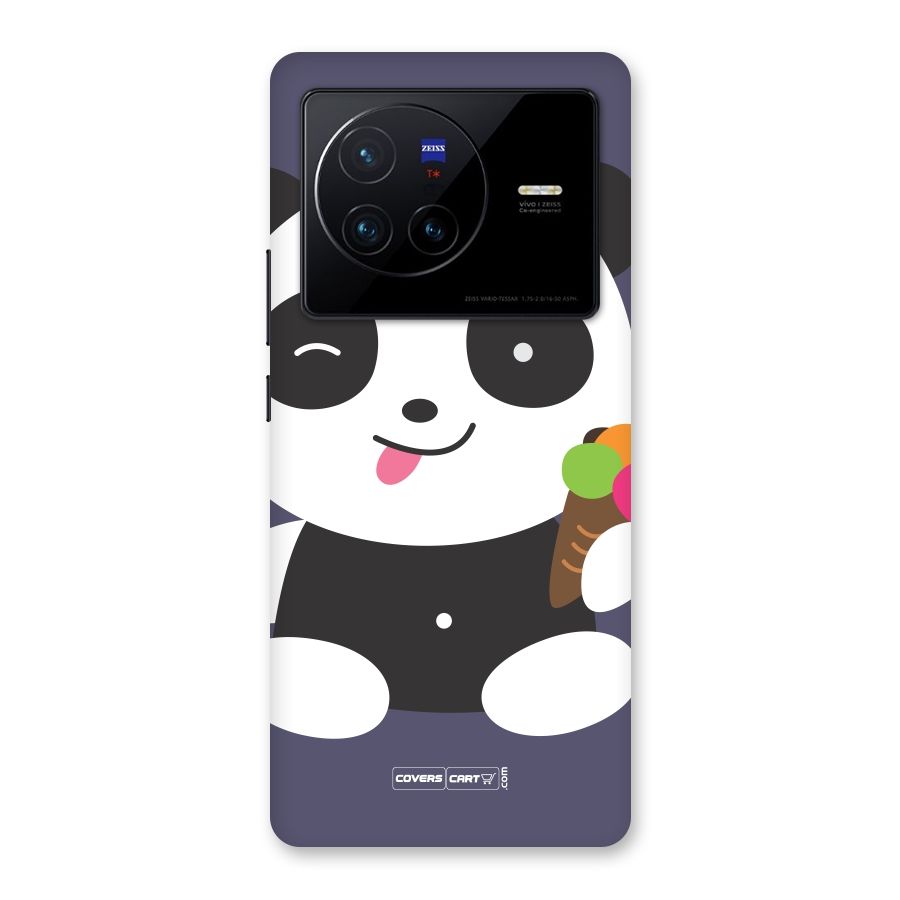 Cute Panda Blue Back Case for Vivo X80