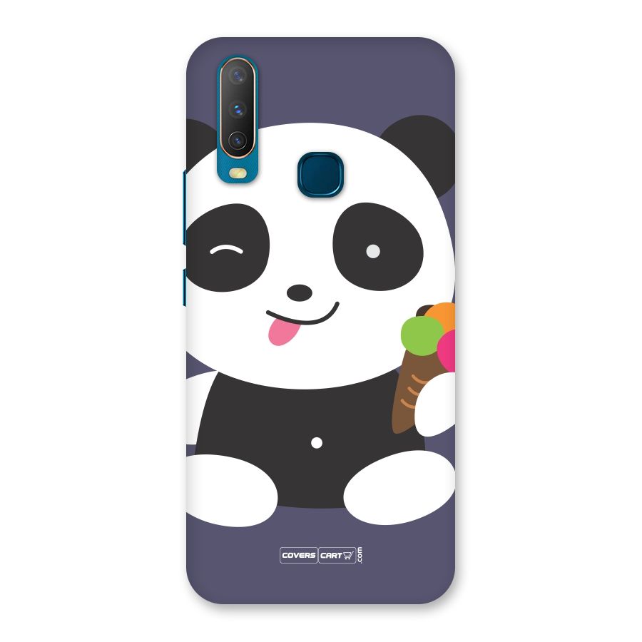 Cute Panda Blue Back Case for Vivo Y11
