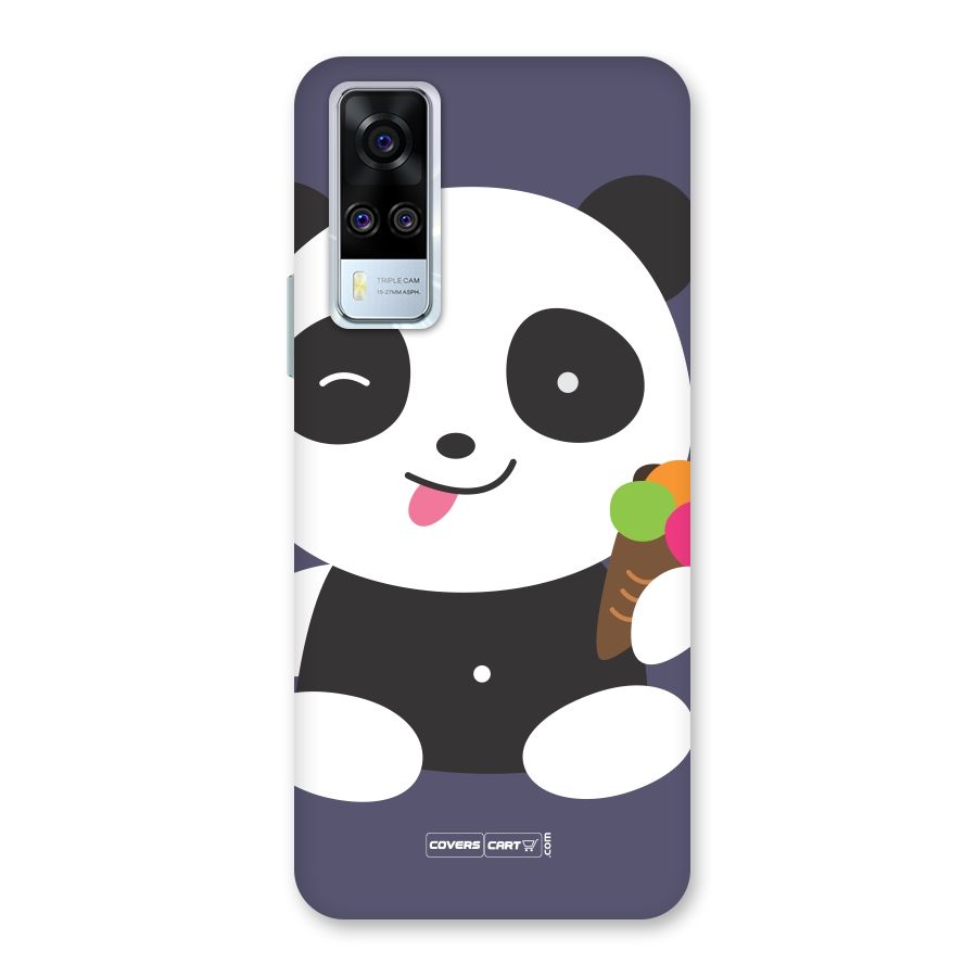Cute Panda Blue Back Case for Vivo Y31
