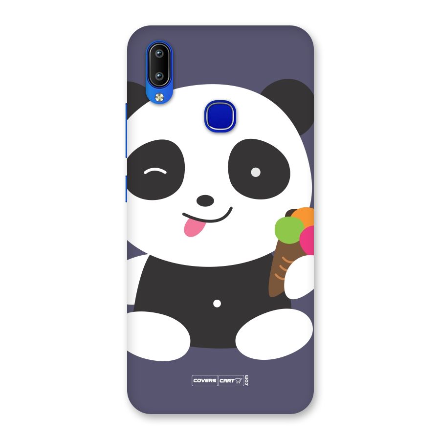 Cute Panda Blue Back Case for Vivo Y91