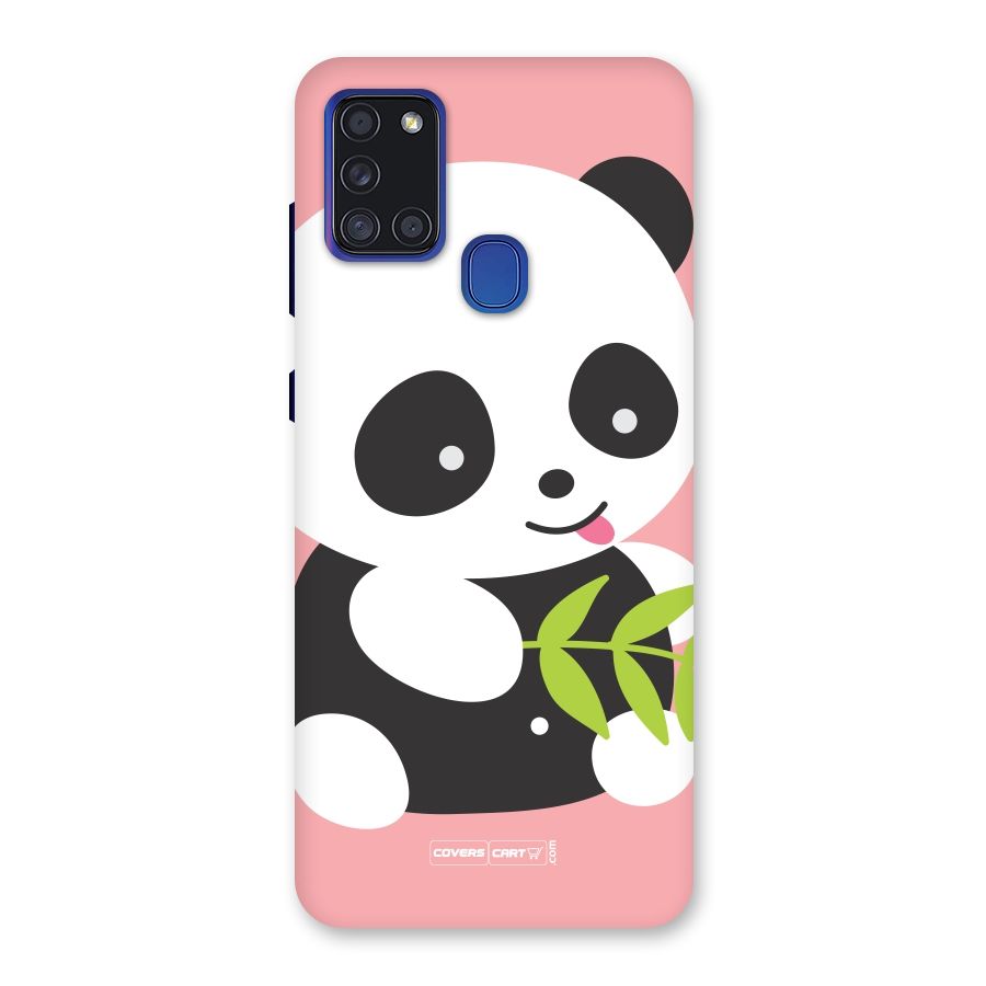 Cute Panda Pink Back Case for Galaxy A21s