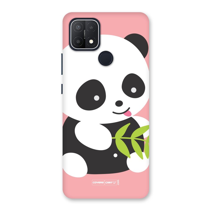 Cute Panda Pink Back Case for Oppo A15