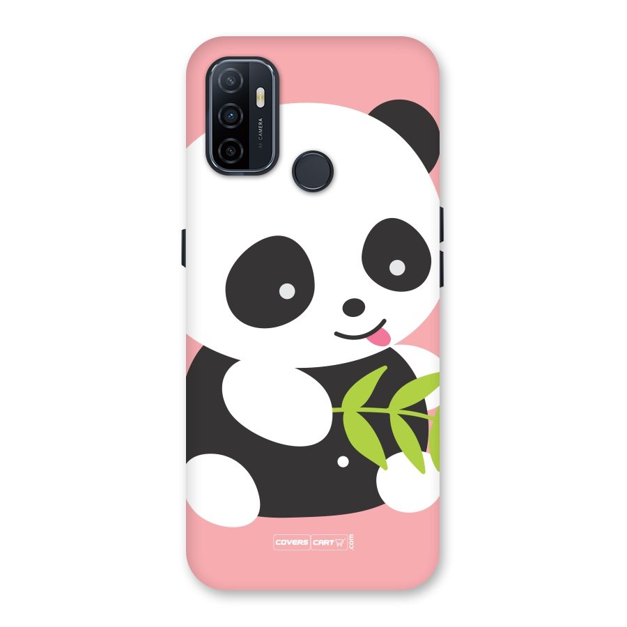Cute Panda Pink Back Case for Oppo A32