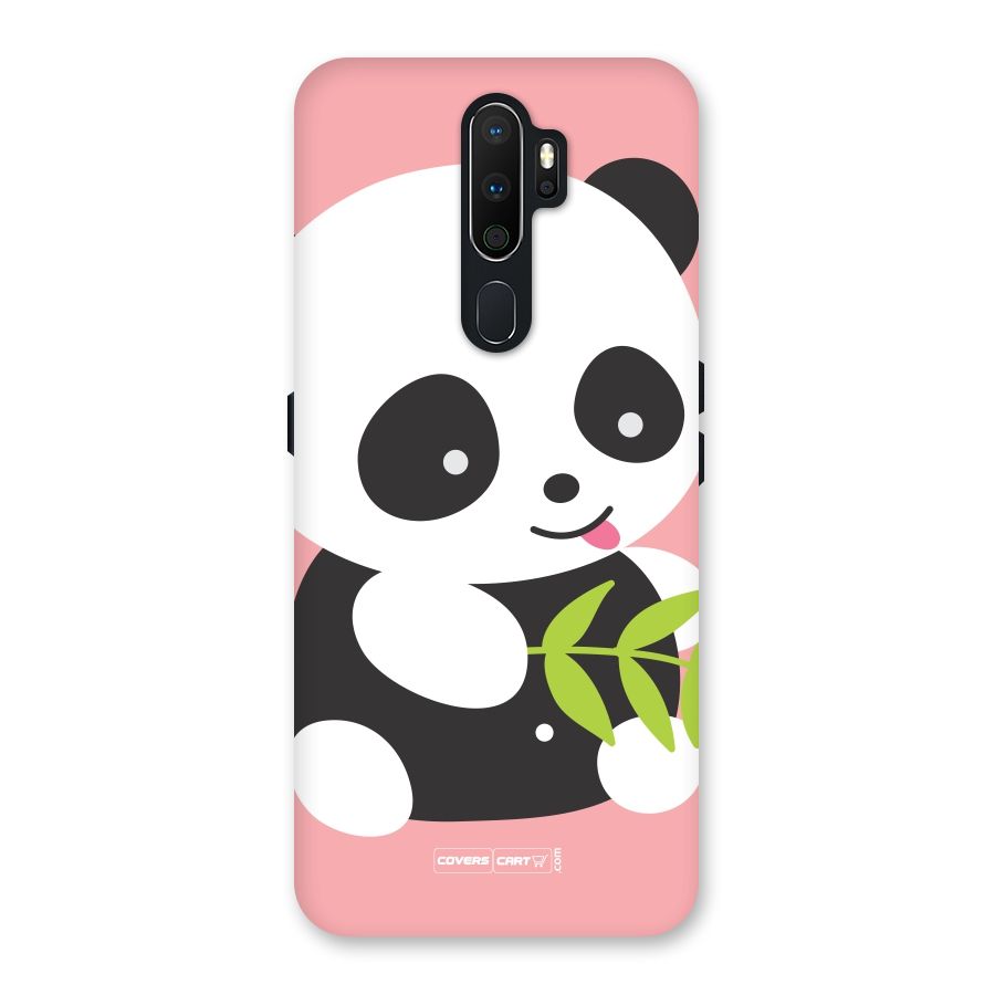 Cute Panda Pink Back Case for Oppo A5 (2020)
