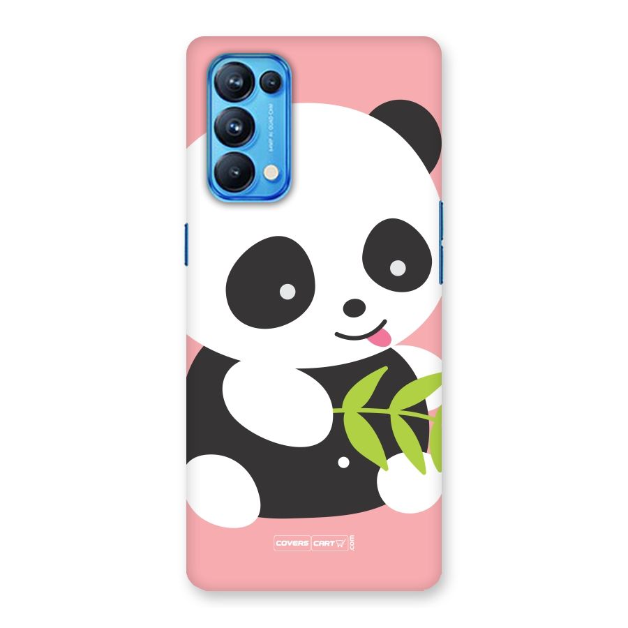 Cute Panda Pink Back Case for Oppo Reno5 Pro 5G