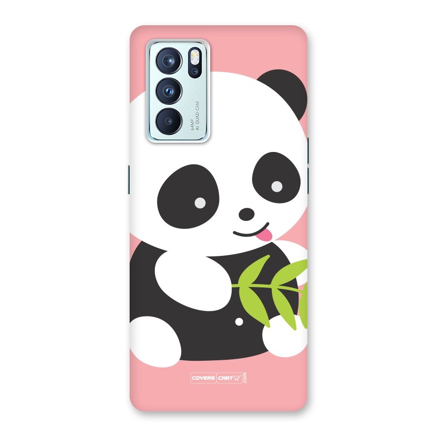Cute Panda Pink Back Case for Oppo Reno6 Pro 5G