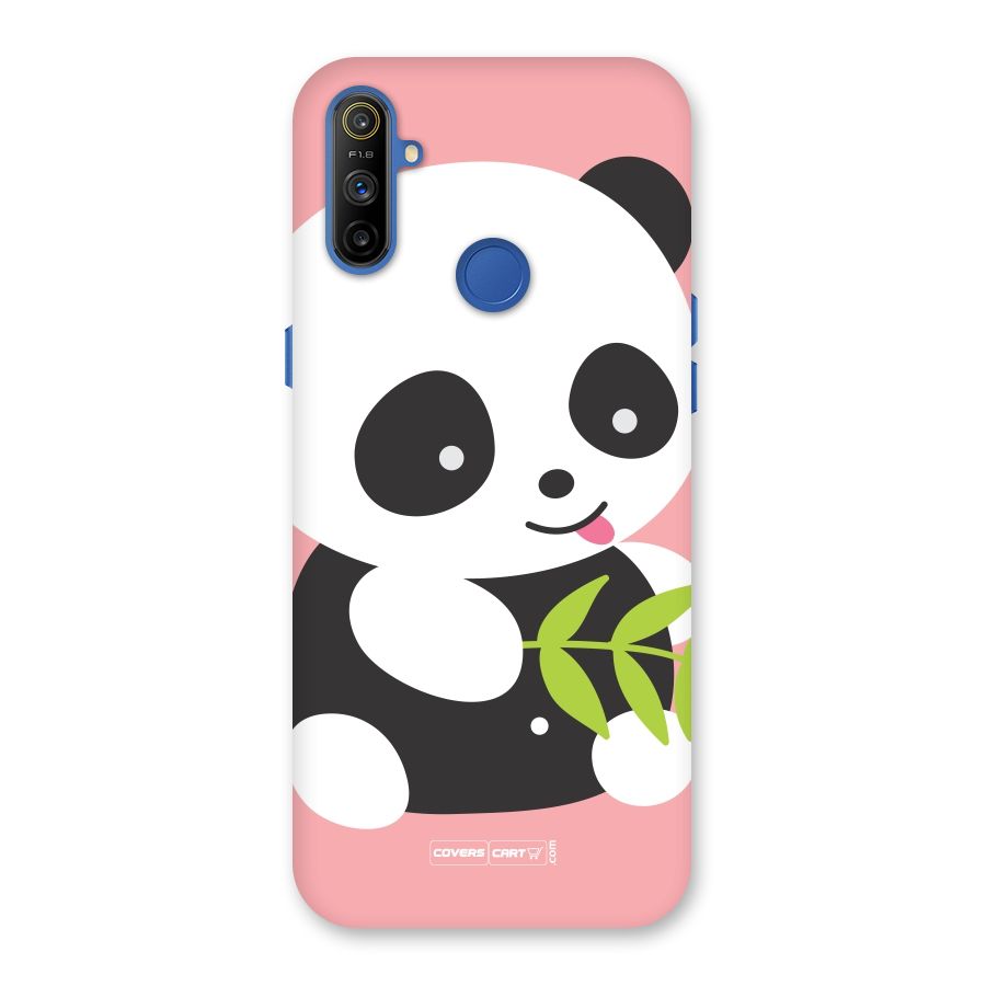 Cute Panda Pink Back Case for Realme Narzo 10A